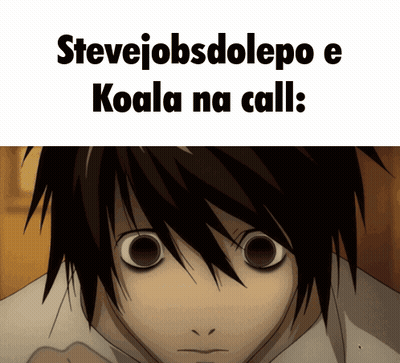 Stevejobsdolepo E Koala Na Call Is Written On A White Background GIF