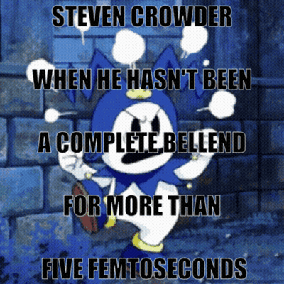 Steven Crowder Not Being Complete Bellend For Five Femtoseconds GIF