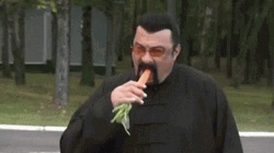 Steven Seagal Eating Carrot GIF