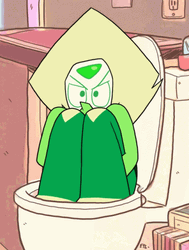 Steven Universe Peridot In The Toilet GIF