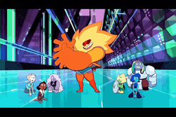 Steven Universe Turned Into Flame GIF