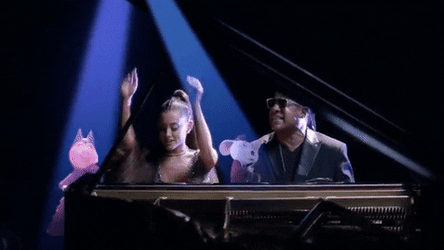Stevie Wonder Lotus Beth Ariana Grande Happy Birthday GIF