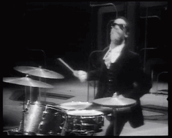 Stevie Wonder Vintage Drumming GIF
