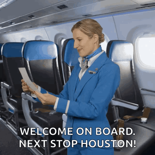 Stewardess Welcome On Board GIF