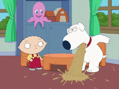 Stewie And Brian With Purple Octopus GIF