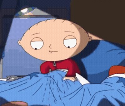 Stewie Cartoon Lying In Bed GIF