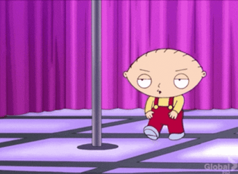 Stewie Dancing While Beside A Pole GIF