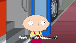 Stewie Griffin Feels A Little Humidity GIF