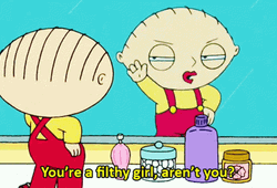  Stewie Griffin Filthy Girl Mirror Look GIF