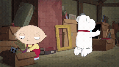 Stewie Griffin Playing With Stuffed Rabbit GIF
