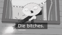 Stewie Griffin Shoot Running Crowd GIF