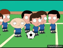 Stewie Griffin Soccer Game Team GIF