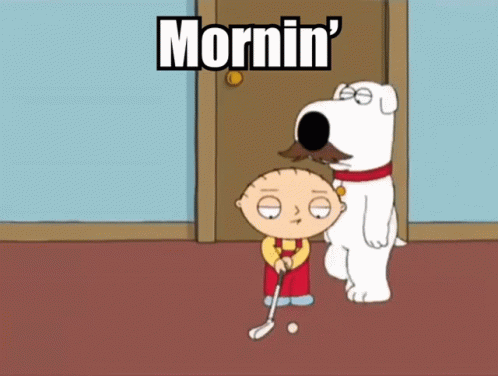 Stewie Playing Golf With Brian GIF