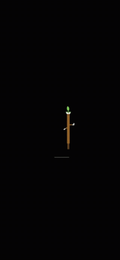 Stick Figure And White Circles On Black GIF