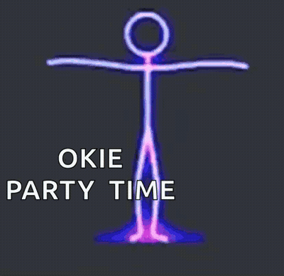 Stick Figure Dancing Okie Party Time GIF