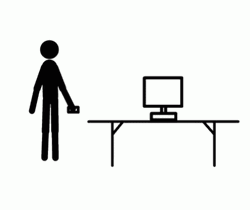 Stick Figure Destroying Computer GIF