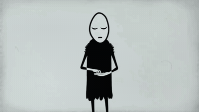 Stick Figure Holding Paper With Tower GIF