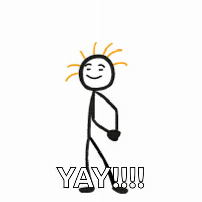 Stick Figure Jumping Yay GIF