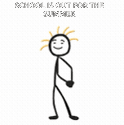 Stick Figure Laughing School Is Out GIF