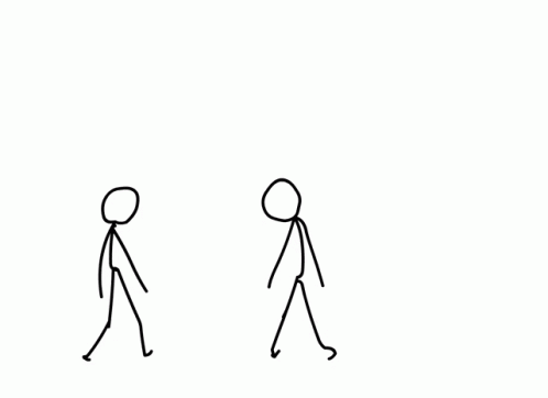 Stick Figure Next To Rock GIF