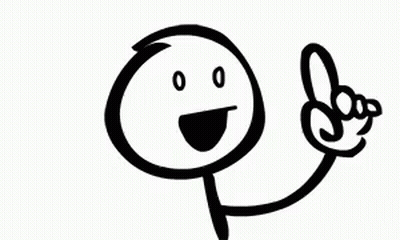 Stick Figure Pointing Up GIF