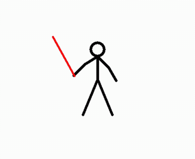 Stick Figure Red Arrow Up Purple Stick Down GIF