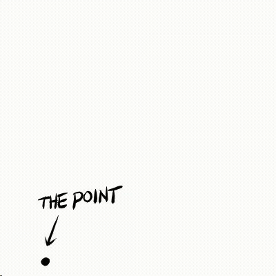 Stick Figure Riding Rocket Saying The Point GIF
