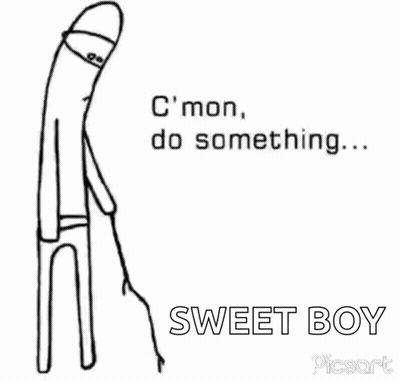 Stick Figure Saying Do Something Sweet Boy GIF