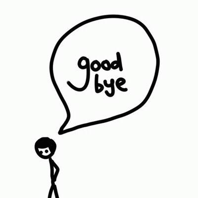 Stick Figure Saying Good Bye GIF