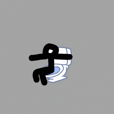 Stick Figure Sitting On Toilet GIF