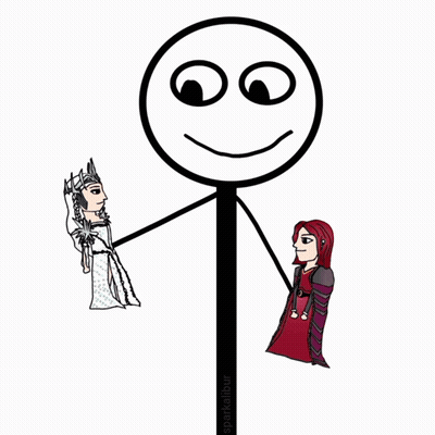 Stick Figure Smiley Face With Sparkalbur GIF