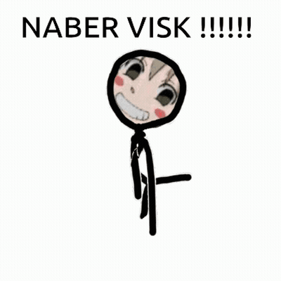 Stick Figure Smiling Naber Vik !!! GIF