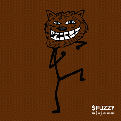 Stick Figure Smiling With $ Fuzzy GIF