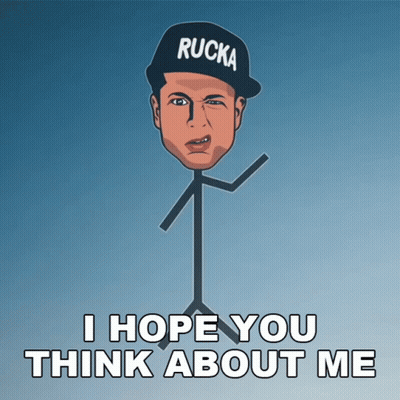 Stick Figure Wearing Rucka Hat GIF