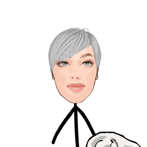 Stick Figure With Woman'S Face And Speech Bubble Sticker