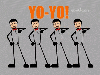Stick Figures Dancing Yo-Yo GIF