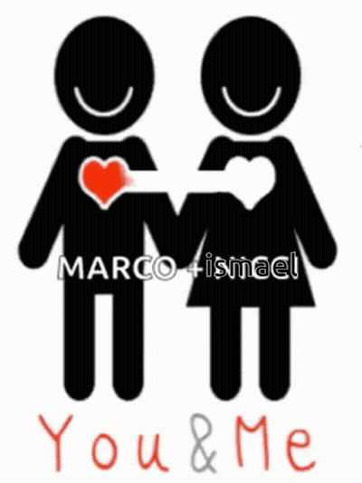 Stick Figures Holding Hands Marco + Ismael You & Me GIF