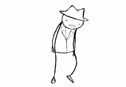 Stick Guy Doing Moonwalk GIF