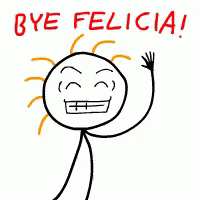 Stick Man Waving Bye Felicia GIF