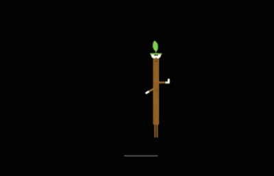 Stick With Leaf And Number 8 GIF