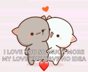 Sticker Couple Cat I Love You Soooo Much GIF