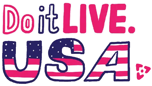 Sticker Saying Do It Live USA Sticker