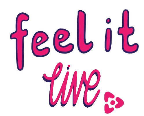 Sticker Saying Feel It Live In Pink Sticker