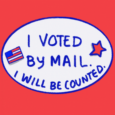 Sticker Saying I Voted By Mail GIF