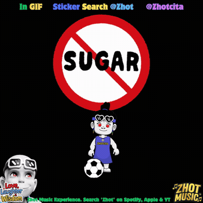 Sticker Saying No Sugar GIF
