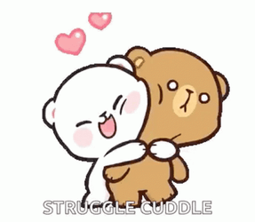 Sticker Struggle On Cuddle GIF
