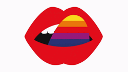 Sticking Tongue Out Pride Lips GIF