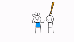 Stickman Baseball Bat Kill GIF