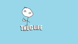 Stickman Cartoon Thug Life GIF
