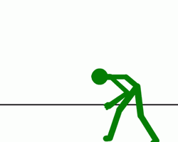 Stickman Pivot Front Flip Animation GIF